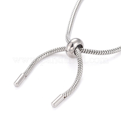 Устойчивый к потускнению регулируемый слайдер-браслет из нержавеющей стали 304/браслеты-боло изготовление&nbsp;BJEW-F412-04P