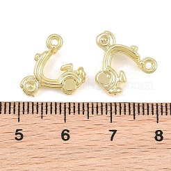 合金チャーム  バイクチャーム  長持ちメッキ  ラックめっき  ゴールドカラー  13.5x14.5x5.5mm  穴：1.2mm&nbsp;AL-CBA415D-16G