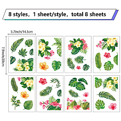 8 лист 8 стиля ПВХ водонепроницаемые наклейки на стену DIY-WH0345-224