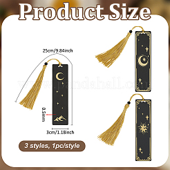 3 pz 3 stili segnalibri rettangolari in ottone&nbsp;FIND-FG0003-94