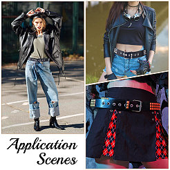 Сплав пирамидальные заклепки pu кожа цепные ремни AJEW-WH20018-82P