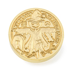Testine per timbri in ottone con sigillo di cera della serie Halloween&nbsp;AJEW-M039-01K