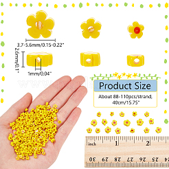 3 прядь стеклянных бусин миллефиори ручной работы LAMP-NB0002-06