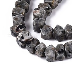 Нити из натуральных сиенитовых бусин G-N327-05-27