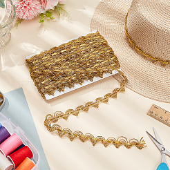 10 ярд металлизированной кружевной оплетки из полиэстера DIY-WH0491-47B