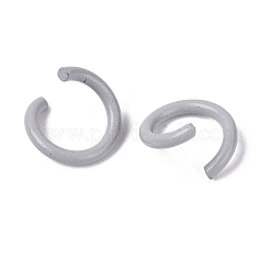 スプレー塗装された鉄のオープン丸カン  濃いグレー  18ゲージ  8.5x1mm  内径：5.5mm  約5050個/1000g&nbsp;IFIN-T017-04B-29