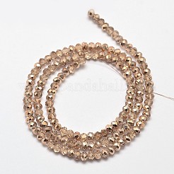 Граненые прозрачные крашеные стеклянные бусы пряди&nbsp;X-DGLA-J001-C01-2mm