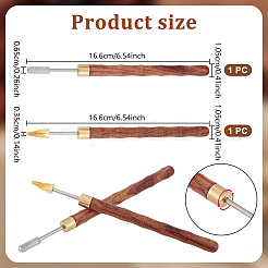 2 шт. 2 стиля масляная ручка из нержавеющей стали с кожаным краем&nbsp;TOOL-NB0002-29A