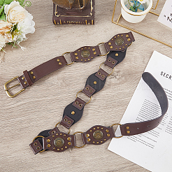 Винтажные ремни из искусственной кожи с заклепками и пряжками из сплава AJEW-WH20064-22A