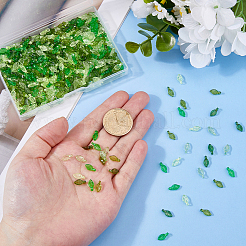 500шт 5 цвета прозрачные акриловые подвески&nbsp;TACR-DC0001-13