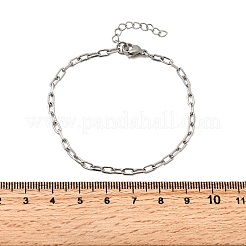 Браслеты-цепочки из нержавеющей стали 304 для женщин и мужчин BJEW-A050-03P
