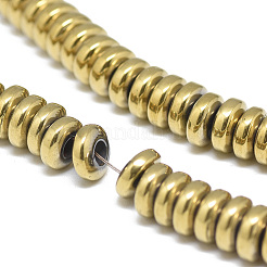 Гальванизировать немагнитных синтетический гематит бисер пряди&nbsp;G-T061-42G