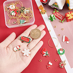 Наборы для изготовления рождественских винных бокалов своими руками&nbsp;DIY-SC0018-87