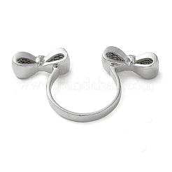 Латунные микро проложить манжеты кольца кубического циркония RJEW-P102-04P