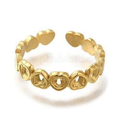 Ионное покрытие (ip) 304 нержавеющая сталь открытые манжетные кольца компоненты RJEW-U017-16G