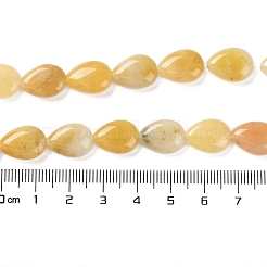 Chapelets de perles en jade topaze naturelle&nbsp;G-K357-A15-01