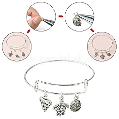 Изготовление железных браслетов 20 шт. 2 цветов&nbsp;BJEW-YW0001-13