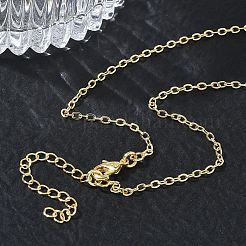 Colliers à chaîne en laiton de 2 mm pour femmes&nbsp;KK-CBA2293-01G