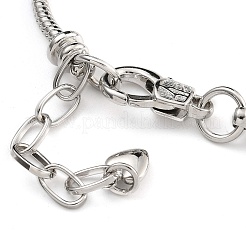 Braccialetti con maglie e ciondoli con micro pavé di zirconi in ottone&nbsp;BJEW-K261-10P