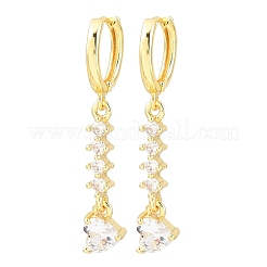 Orecchini pendenti a cerchio in ottone con micro pavé di zirconi cubici&nbsp;KK-CBA8324-07G-02