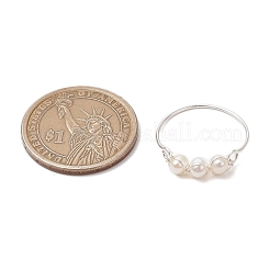 Кольца на палец с круглым натуральным культивированным пресноводным жемчугом RJEW-JR00851-02