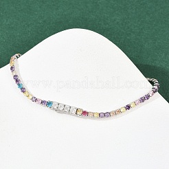 925 теннисный браслет из стерлингового серебра с микропаве из кубических цирконий для женщин&nbsp;BJEW-C117-01B-P01