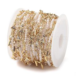 Catene a maglie triangolari in ottone fatte a mano&nbsp;KK-F871-52G