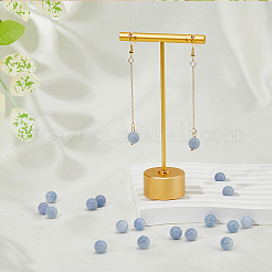 100 шт. нити бусин из натурального окрашенного желтого нефрита G-HY0001-08