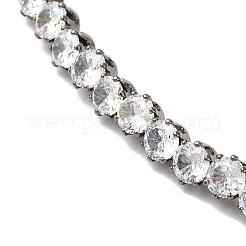 Эластичные ожерелья из латуни с цирконием NJEW-S425-01B