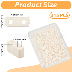 315 pieza de cuentas de vidrio para pintura para hornear de 2 agujeros&nbsp;SEED-PA0001-38