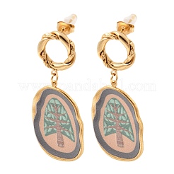 Boucles d'oreilles pendantes en acier inoxydable 304&nbsp;EJEW-A158-07A-G