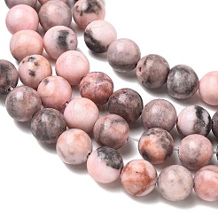 Chapelets de perles de jaspe zèbre rose naturel&nbsp;G-I199-26-8mm
