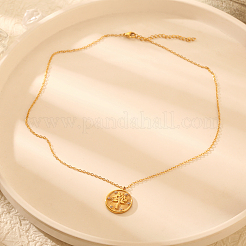 Стильные плоские круглые подвески в форме дерева из нержавеющей стали 304 с кристаллами и стразами для женщин LJ7158-2