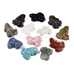 Set di statuette di rane in pietre preziose miste&nbsp;G-Q615-11