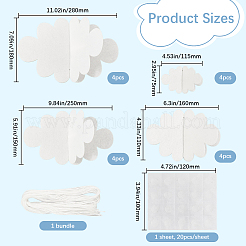 Войлочные 3d colud подвесные потолочные украшения&nbsp;HJEW-WH20010-07B