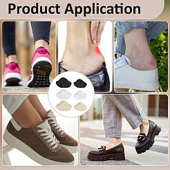 6 комплект двухцветных самоклеящихся нескользящих накладок для обуви из искусственной кожи&nbsp;AJEW-BC0009-36