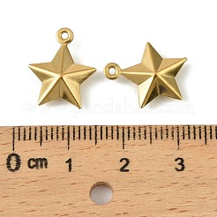 Dijes de acero inoxidable 304. Dije de estrella.&nbsp;LS-STAS-A190-05G