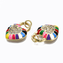 Латунные микропаве прозрачные подвески с фианитом ZIRC-N039-144-NF