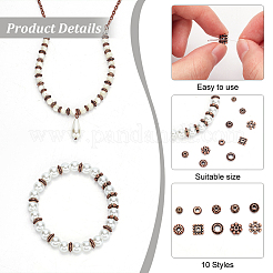 500 шт. 10 стиля бусины из сплава в тибетском стиле&nbsp;TIBEB-PH0004-99