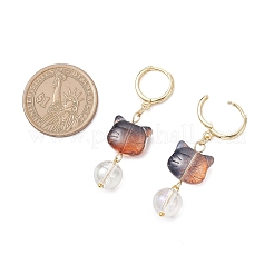 7 пара сережек-колец в стиле лэмпворк&nbsp;EJEW-JE06547