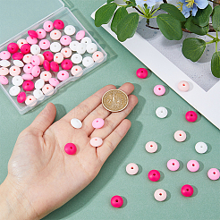 80 шт. 2 пакета rondelle пищевые экологически чистые силиконовые фокусные бусины SIL-DC0001-39A