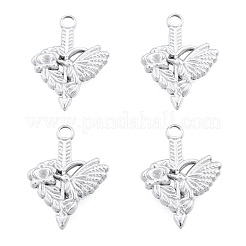 Anlaufgeschützte 201 Edelstahl-Anhänger mit Strass-Fassungen&nbsp;STAS-N098-245P