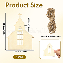 Дом мдф подвесные украшения WOOD-WH20008-12