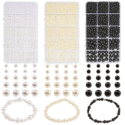 DIY-Armband-Sets aus runden ABS-Kunststoff-Imitationsperlen&nbsp;DIY-YW0010-26C