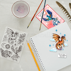 1 лист прозрачных штампов из ПВХ со сказочной тематикой DIY-GL0004-107