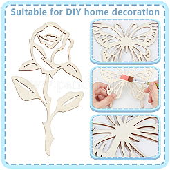 Незавершенный набор для украшения стен из древесной щепы DIY-WH0430-950