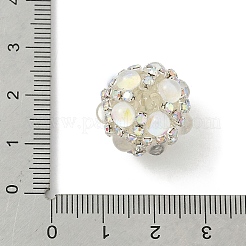 Сверкающие акриловые инкрустированные круглые бусины&nbsp;CLAY-NH0003-03S-02