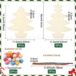 1 мешок незаконченных деревянных елок&nbsp;WOOD-SP0001-73