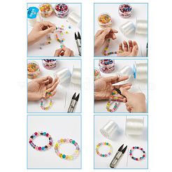 Прозрачные бусины из матового стекла и двухцветные хрустальные бусины FGLA-CD0001-01