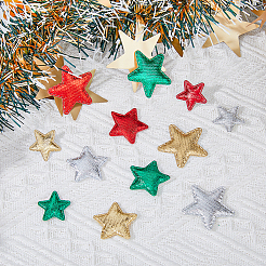 120 pièce 12 accessoires de décoration en tissu non tissé en forme d'étoile de Noël de style&nbsp;DIY-FH0005-71